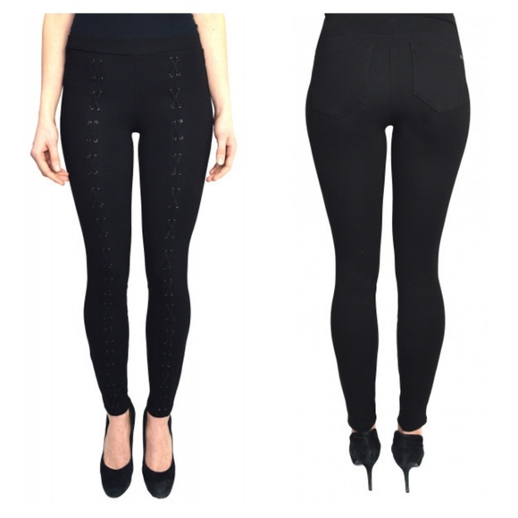 Tractr Blu Lace Up Pull On Skinny Jegging - Picture 2 of 6